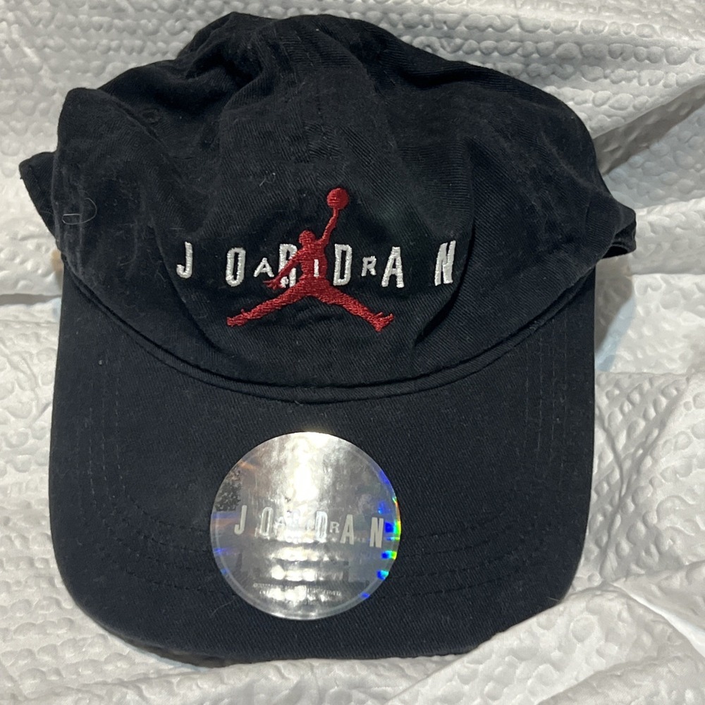 Nike Jordan Youth Air Jordan Boys Black‎ Hat Adjustable Cap Age 8-20 - Picture 2 of 6